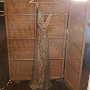 Lulu's sparkly low-back evening gown